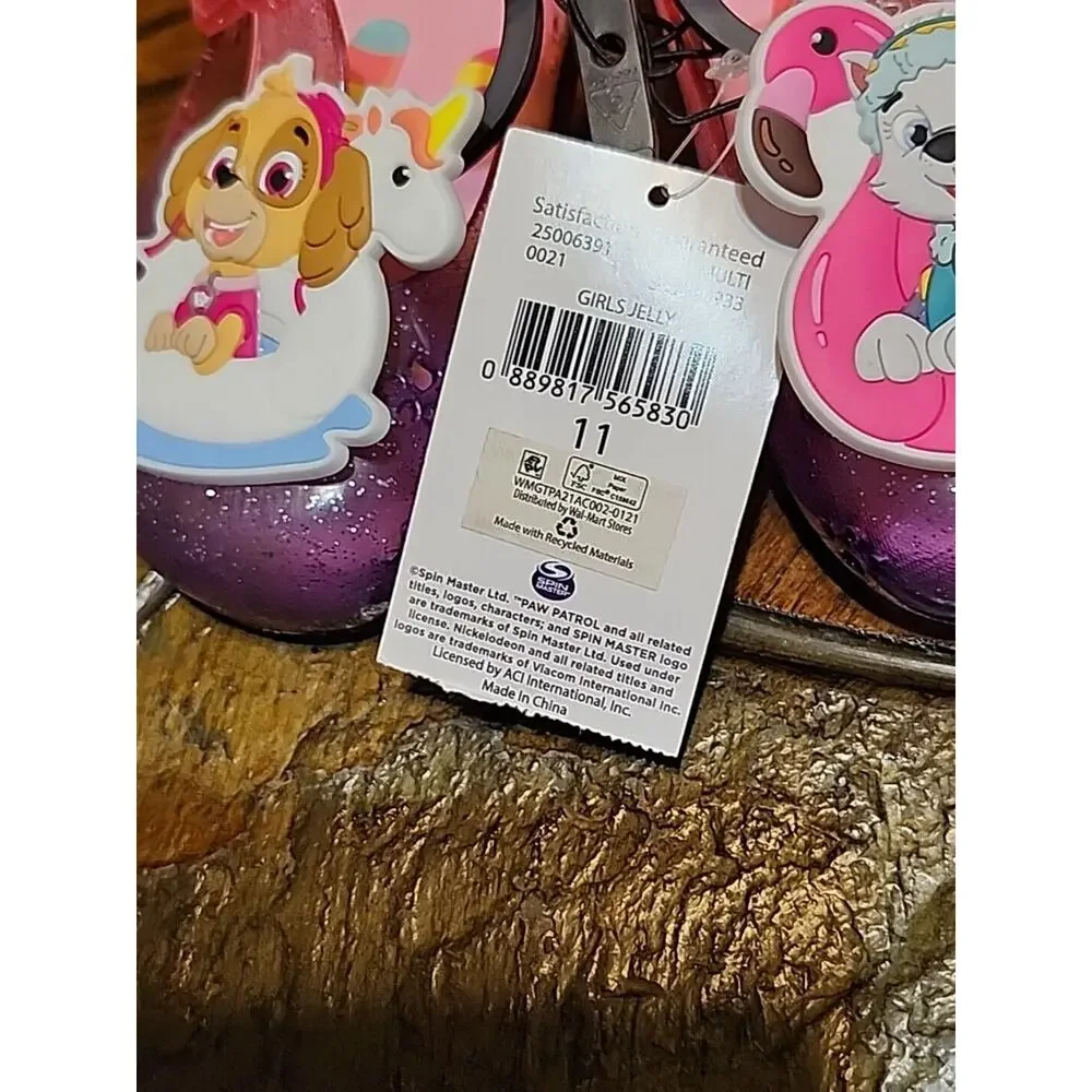 Nickelodeon Paw Patrol Toddler Little Girls Jelly Pink Shoes Skye Everest Siz 11